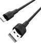 Кабель Borofone BX30 USB to iP 2.4A, silicone, TPE connectors 1 м Black (6931474706867) - изображение 1