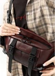 Велика жіноча поясна сумка бананка з натуральної шкіри міська Sambag DynamicDart, марсала 60507 - зображення 2