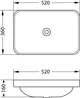 Раковина Helmken 44152000 52 см белая + сифон + донный клапан Click-Clack черный матовый - изображение 3