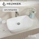 Раковина Helmken 45450000 50.5 см белая + донный клапан Click-Clack золотистый - изображение 3