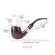 Люлька для куріння Muxiang Ebony Wood 9mm filter 2012HT-0010 - изображение 6