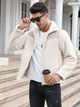 Куртка Шерпа демисезонная мужская SHEIN GD-00157767 XL Бежевая (DN3012300061878) - изображение 7