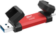Dysk SSD Silicon Power DS72 250GB USB Type-A/USB Type-C Red (SP250GBUC3S72VPR) - obraz 3