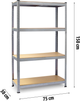 Regał magazynowy Plonos 470000 150 x 75 x 30 cm (5903890610722) - obraz 6