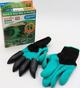 Перчатки граблі садові з кігтями для розпушування GARDEN GLOVE / З пластиковими наконечниками (L) - зображення 10