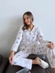 Жіноча домашня піжама Сніжинки (сорочка+штани) COSY S Молочний (cosy3839489) - зображення 4