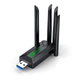 Двухдиапазонный USB WiFi 5 адаптер Vaorlo 1200 Mbps Dual Band 2.4G/5G четыре антенны AC1200 - изображение 1