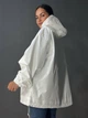 Куртка женская Lady Yep 9096-1 оверсайз ветровка удлиненная с капюшоном one size белая - изображение 2