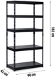 Складський стелаж Humberg HR-700 183 x 90 x 45 см чорний (5903890618544) - зображення 9