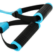 Еспандер стрічковий з ручками LiveUp LP8407 EXERCISE BAND (джгут TPE, ручка PP, d-24x3,4мм, l-130см, навантаження 30LB, синій) - изображение 6
