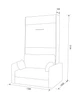 Шкаф-Кровать-Диван Smartmebel MIRA SOFA PLUS NEW 90х200 см Гикори Рокфорд Светлый (N 100-8:R) - изображение 3