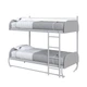 Двухъярусная Шкаф-Кровать Smartmebel IZI Пепельный 90х190 см (N 100-28:S) - изображение 2