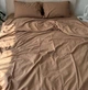 Комплект постельного белья LavSon Washed Cotton Вареный хлопок Двухспальный 180х220 (с простыней на резинке 160х200х25) Латте - изображение 8