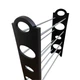 Полка органайзер для обуви в прихожую Shoe Rack на 4 яруса, комбиннация метала с пластиком, черная (57198011) - изображение 7