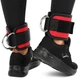 Манжет ремень для силовой тяги на голень и запястье 2шт 30см х 11см Металл Нейлон FISTRAGE черно-красный VL-7728 - изображение 10