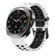Перфорований ремінець broband Classic Color для Samsung Galaxy Watch Ultra – біло-чорний (силікон) - зображення 2