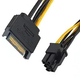 Кабель питания для видеокарт SATA 15-pin штекер - 6-pin Card power TCOM 15см - изображение 3