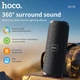Бездротова колонка Hoco HC16, IPX4, BT5.3, AUX, FM, USB, TF, 5Wx2, 1200mAh, 3h, чорна - зображення 3