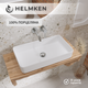 Раковина Helmken 48760000 60 см белая + донный клапан Click-Clack черный матовый - изображение 3