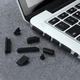 Силіконові заглушки для роз'ємів ноутбука та комп'ютера Silicone Anti Dust Stopper Black 16 штук - зображення 2