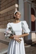 Біла сукня міді FirstWoman L білий 43406793 - зображення 2