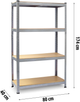 Regał magazynowy Plonos PL-701 174 x 80 x 40 cm 2 szt (5903890620561) - obraz 8