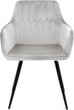 Krzesło do kuchni i salonu HOMLA ETIENNE 56 x 61 x 86 cm Light Grey (5904183847337) - obraz 2