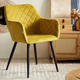 Krzesło do kuchni i salonu HOMLA SHELTON 56 x 60 x 84 cm Yellow (5904183860565) - obraz 6