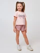 Детская укороченная футболка для девочки Smil 110744 110 см Розовый персик (4824039316507) - изображение 3