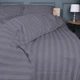 Комплект постельного белья MirSon Двуспальный 175 x 210 17-0601 Stripe Gray Бязь (2200008049089) - изображение 5