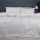 Комплект постельного белья MirSon Двуспальный 175 x 210 Ranforce Elite 17-0600 Stripe White Gray Ранфорс (2200008048587) - изображение 2