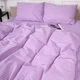 Комплект постельного белья MirSon Двуспальный 175х210 см 17-0618&nbsp;Stripe&nbsp;Purple Бязь (2200008203733) - изображение 3