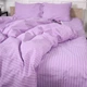 Комплект постельного белья MirSon Двуспальный 175х210 см 17-0618&nbsp;Stripe&nbsp;Purple Бязь (2200008203733) - изображение 6