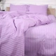Комплект постельного белья MirSon Двуспальный 175х210 см 17-0618&nbsp;Stripe&nbsp;Purple Бязь (2200008203733) - изображение 7