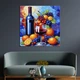 Картина на холсте Натюрморт с вином и фруктами 80x80 см (305ML_L) - изображение 2