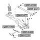 Сайлентблок задней поперечной тяги Q-FIX Q005-2286 MITSUBISHI MR353961 - изображение 1