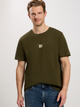 T-shirt męski bawełniany Cross Jeans 16054-002 L Khaki (8697319727791) - obraz 1