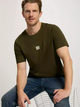 T-shirt męski bawełniany Cross Jeans 16054-002 L Khaki (8697319727791) - obraz 4