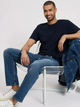Футболка бавовняна довга чоловіча Cross Jeans 16056-001 XL Темно-синя (8697319728002) - зображення 4