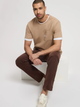 T-shirt męski bawełniany Cross Jeans 16059-383 XL Beżowy (8697319728309) - obraz 4