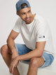 Футболка бавовняна довга чоловіча Cross Jeans 16063-028 2XL Екрю (8697319728569) - зображення 4