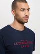Футболка бавовняна довга чоловіча Cross Jeans 16076-001 2XL Темно-синя (8697319728910) - зображення 5
