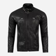 Куртка шкіряна чоловіча Cross Jeans 40231-020 S Чорна (8697319430363) - зображення 5
