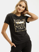 T-shirt damski bawełniany z nadrukiem Cross Jeans 56150-020 2XL Czarny (8697319746402) - obraz 1