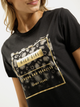 T-shirt damski bawełniany z nadrukiem Cross Jeans 56150-020 2XL Czarny (8697319746402) - obraz 4
