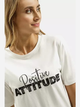 T-shirt damski bawełniany długi Cross Jeans 56151-028 S Ecru (8697319746426) - obraz 4