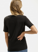 T-shirt damski bawełniany długi Cross Jeans 56151-020 L Czarny (8697319746495) - obraz 2