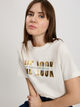 T-shirt damski bawełniany Cross Jeans 56155-028 XS Ecru (8697319731156) - obraz 4