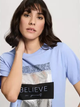 T-shirt damski bawełniany z nadrukiem Cross Jeans 56157-496 M Lawendowy (8697319731521) - obraz 5