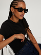 T-shirt damski bawełniany Cross Jeans 56160-020 XS Czarny (8697319731705) - obraz 5